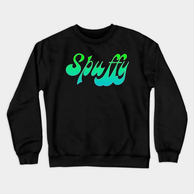 Neon Spuffy (white outline) Crewneck Sweatshirt by bengman